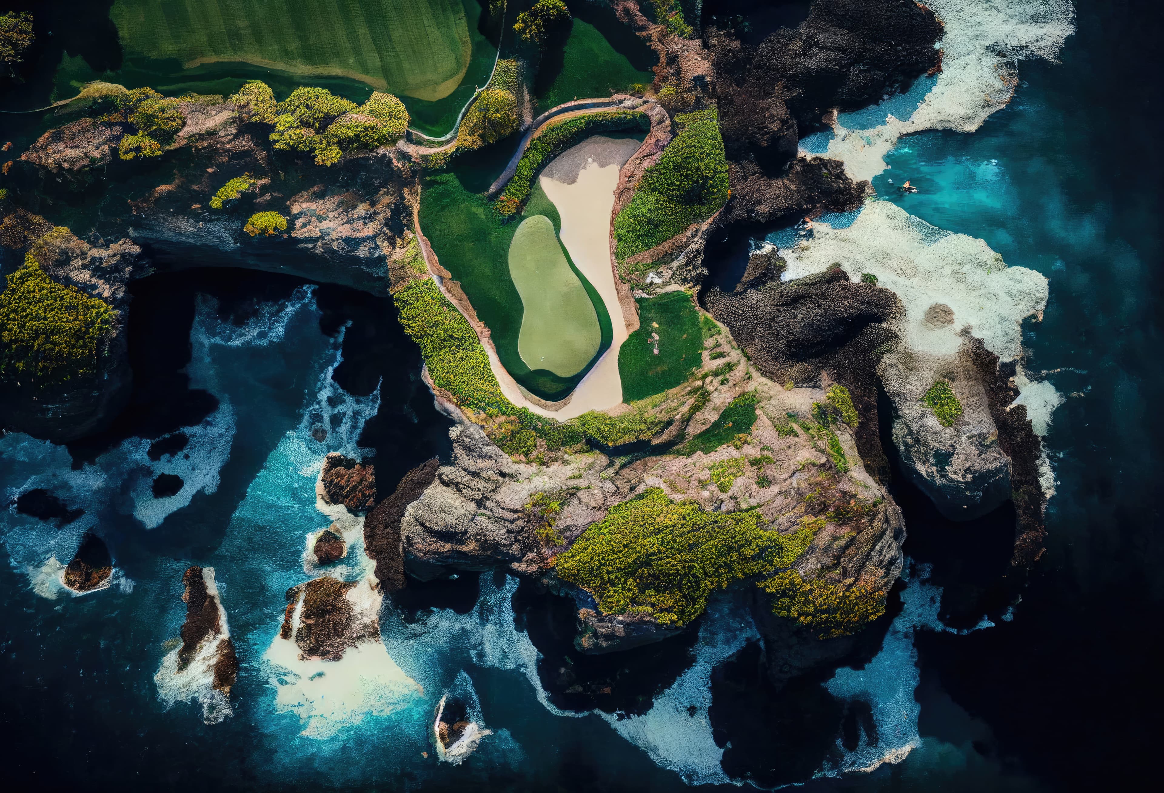 Golf Course by the Ocean